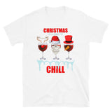 Christmas Is A Time To Chill, Chilling, Santa, Frosty The Snowman, Rudolf The Red Nose Reindeer, Wine, Wine Lover, Snow, Ice, Winter, Wine