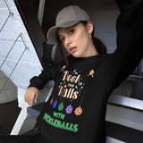 Deck The Halls With Pickleballs, Pickleball Sweatshirt, Pickleball Player, Pickleball Christmas, Pickleball Paddle, funny pickleball Unisex Sweatshirt