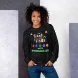 Deck The Halls With Pickleballs, Pickleball Sweatshirt, Pickleball Player, Pickleball Christmas, Pickleball Paddle, funny pickleball Unisex Sweatshirt