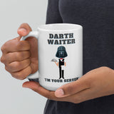 Darth Waiter I'm Your Server Dark Side Funny Darth Vader Star Wars Humor White Glossy Mug